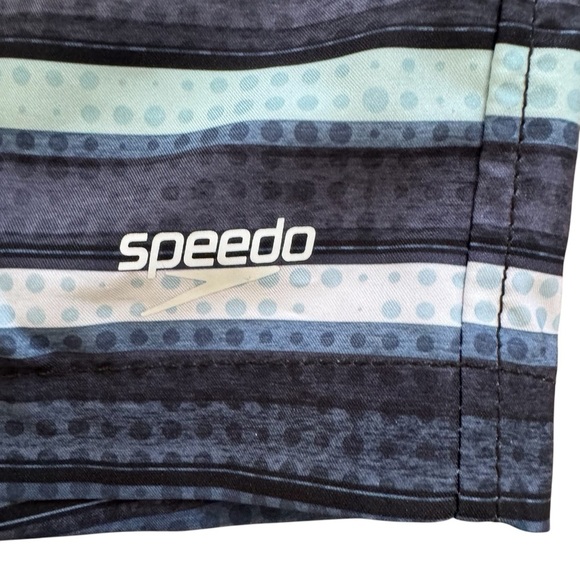 Speedo Striped Swim Trunk Shorts UPF 50+ Sun Protection Drawstring S NWT - Picture 2 of 9